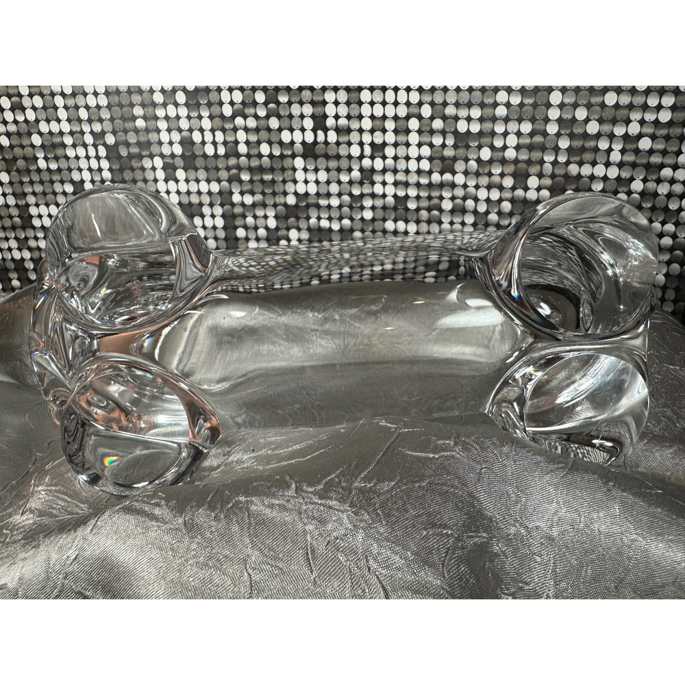 Vintage Art Lead Crystal Dachshund Dog Candy Dish - Picture 9 of 9